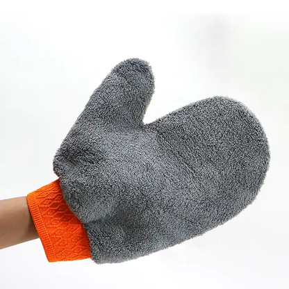 Coral Fleece Car Wash Glove with Thumb